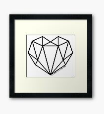 #AllHeartGillian - Black Wireframe Framed Print