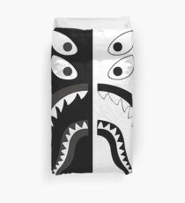 Black White - Bape Shark Duvet Cover