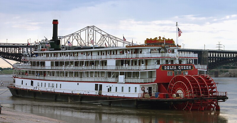 &quot;Downtown St. Louis Missouri Riverfront Delta Queen Riverboat&quot; by Jim Caldwell | Redbubble