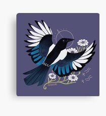 Familiar - European Magpie Canvas Print