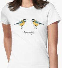 Great Tits - Parus major Women's Fitted T-Shirt