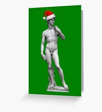 Michelangelo's David - Christmas Edition Greeting Card
