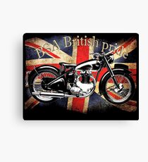 Vintage Classic British BSA Motorcycle Icon Canvas Print