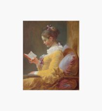 Lámina rígida Niña leyendo pintura de Jean-Honoré Fragonard