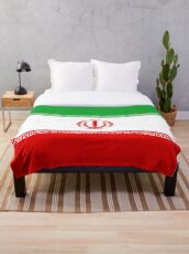 Flag of Iran Throw Blanket