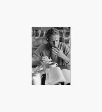 Steve McQueen eats a donut Art Board