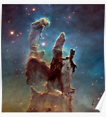 Hubble Space Telescope Print 0009 - 2014 Hubble WFC3 and UVIS Image of M16 - hs-2015-01-c-full_jpg Poster