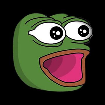 Dark Poggers emote - peepo pepega twitch discord frog Art Board