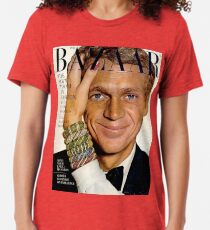 Steve McQueen Bazaar Cover Tri-blend T-Shirt