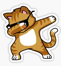 Tupfendes Katzen-lustiges Hemd tupfen Hip Hop, der Kätzchen tupft Sticker