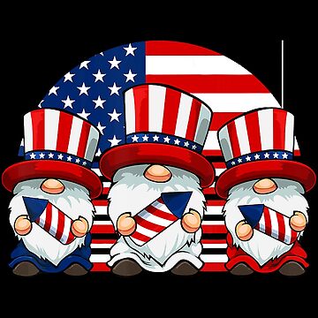 Patriotic Gnomes Fireworks Happy 4th Of July Classic Baseball Cap All Over  Print