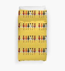 Fence sitters (Gold) Duvet Cover