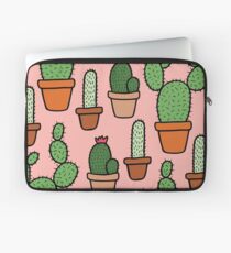Pink Cactus Pattern Laptop Sleeve