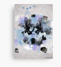 Watercolor Husky Canvas Print
