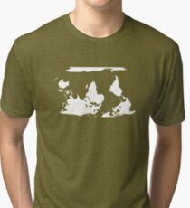Upside down earth? Think different Tri-blend T-Shirt