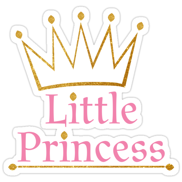 Download "Little princess Gold crown" Stickers by sigdesign | Redbubble