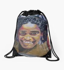 Wall Portraiture Drawstring Bag