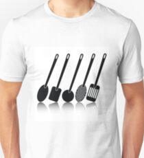 kitchen utensil silhouettes Unisex T-Shirt