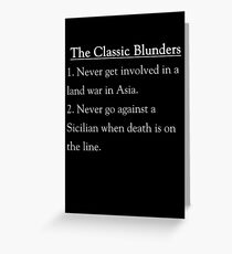 The Classic Blunders Greeting Card