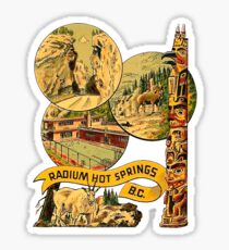 Radium Hot Springs BC Vintage Travel Decal Sticker