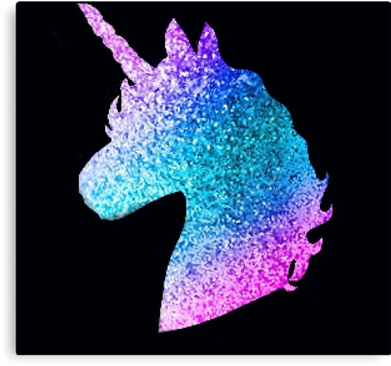 "Glitter unicorn " Canvas Print by Missykayy Redbubble