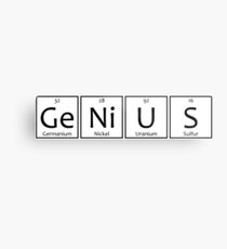 Genius Chemical Elements Symbols Metal Print