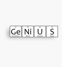 Genius Chemical Elements Symbols Canvas Print