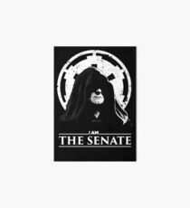 "I AM THE SENATE!" Star Wars Prequel Meme Black Art Board