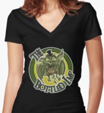 Official Bottled Imp Grocklesnook Popcorn Clothing Women's Fitted V-Neck T-Shirt