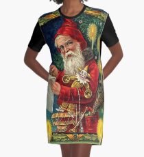 Merry Christmas Vintage -Available As Art Prints-Mugs,Cases,Duvets,T Shirts,Stickers,etc Graphic T-Shirt Dress