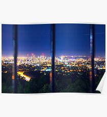 View of Brisbane City from Mount Coot-tha Poster