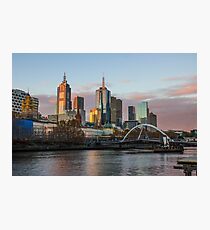 Melbourne Skyline from Southbank, Melbourne Australia. Photographic Print