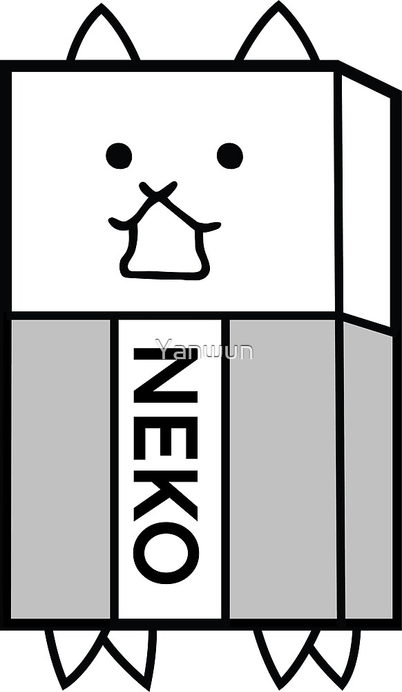 "battle cats eraser cat gomu cat" by Yanwun Redbubble