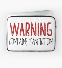 Warning Contains Fanfiction Laptop Sleeve
