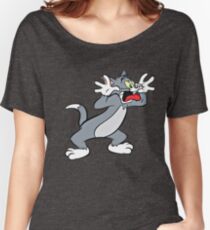Tom Cat, Cute, Tom and Jerry Classic Cartoon, Retro Women's Relaxed Fit T-Shirt