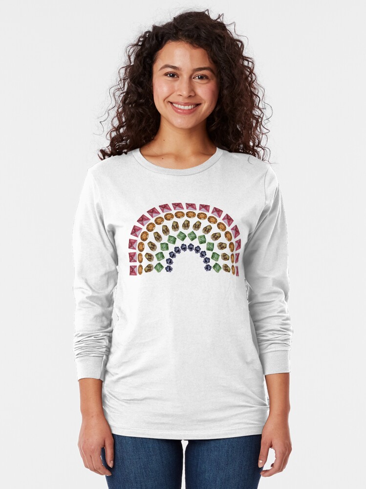 Alternate view of Crystal Rainbow Long Sleeve T-Shirt