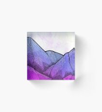 Early Morning Mountains Acrylic Block