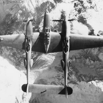 Artwork thumbnail, WWII, Aerial Photo Reconnaissance, P-38 Lightning. by UltraQuirky