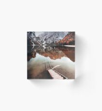 braies lake in trentino - italy Acrylic Block