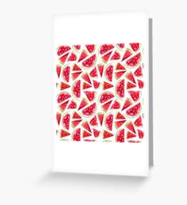 Tarjeta de felicitación Rebanadas de sandía en acuarela