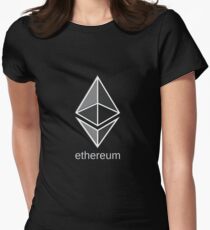 ethereum large dark Women's Fitted T-Shirt