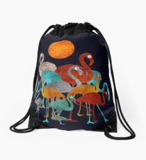 Flamingos Drawstring Bag