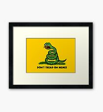 Don't Tread on Memes -Triggered Pepe- Framed Print