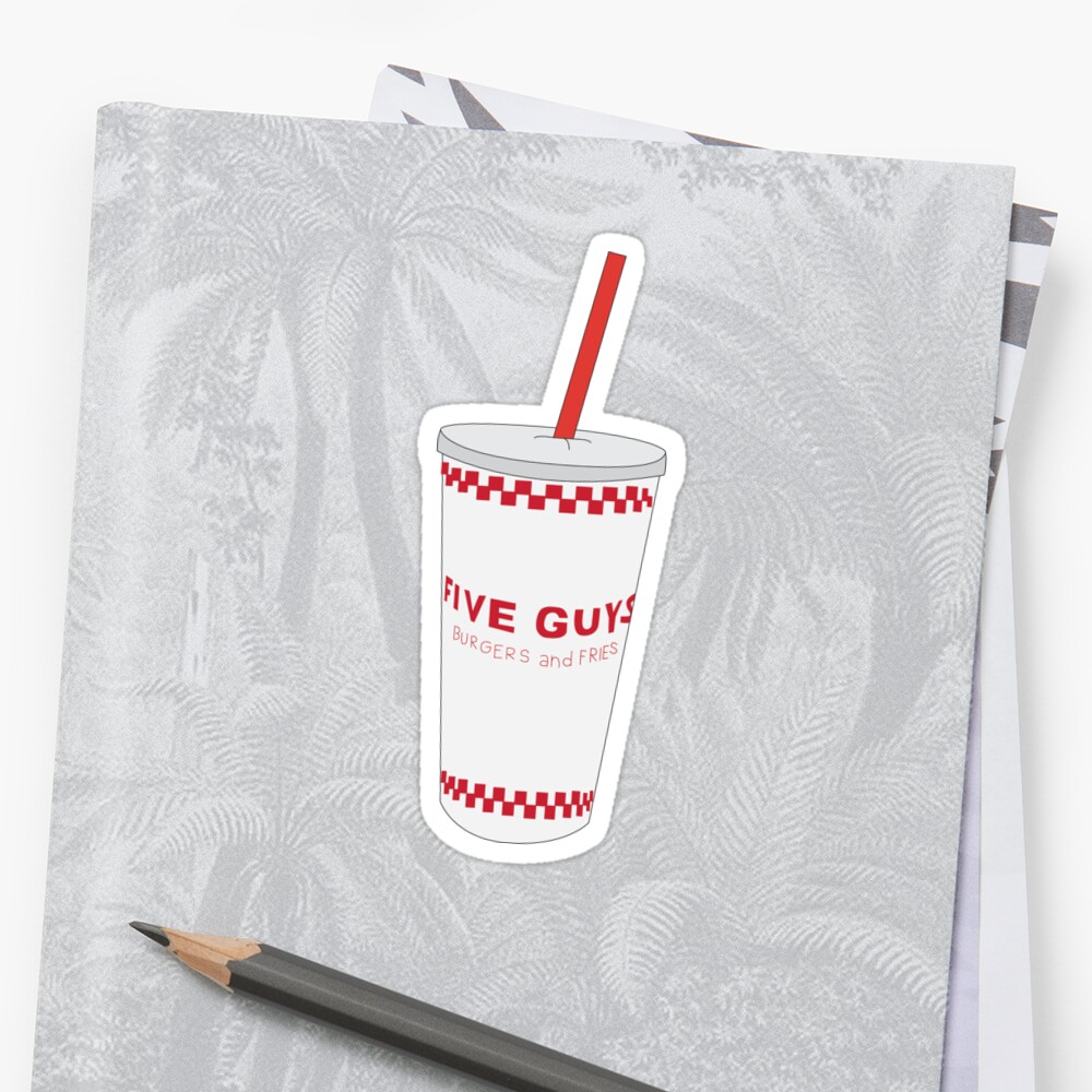 "Five Guys Cup" Stickers by Baesic Clothing Co. | Redbubble