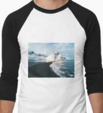 Iceland beach at sunset - Landscape Photography Men's Baseball ¾ T-Shirt
