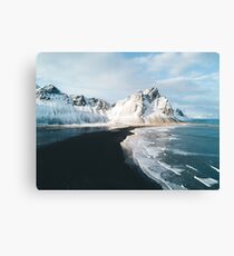 Iceland beach at sunset - Landscape Photography Canvas Print