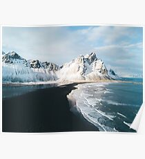 Iceland beach at sunset - Landscape Photography Poster