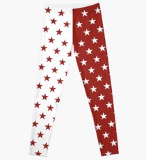 Legging Estrellas rojas y blancas