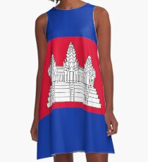 Flag of Cambodia A-Line Dress