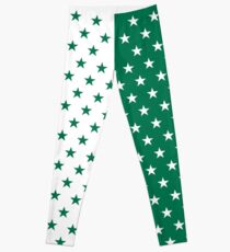 Grüne und weiße Sterne Leggings